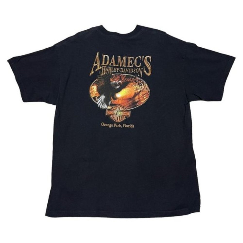 Harley Davidson Vintage Y2k Orange Park Florida Motorcycle Biker Tee Shirt